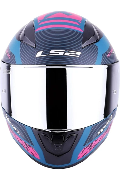 LS2 RAPID 2  XTREET MAT MAVİ-MOR  FULLFACE MOTOSİKLET KASKI GRİ CAMLI - 3