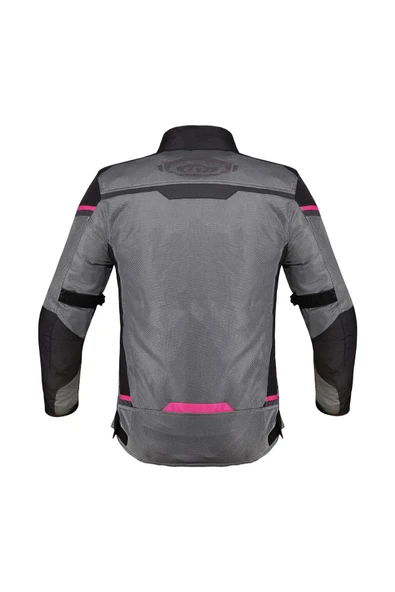 LS2 Riva Kadın 4 Mevsim Motosiklet Montu Siyah-Gri-Pembe - 2