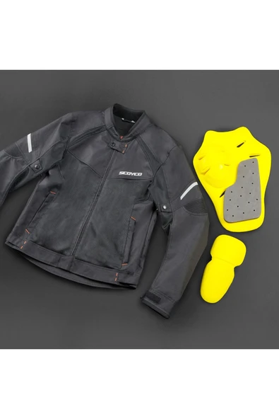 Scoyco Jk118 Yazlık Fileli Mont Siyah - Resim 3