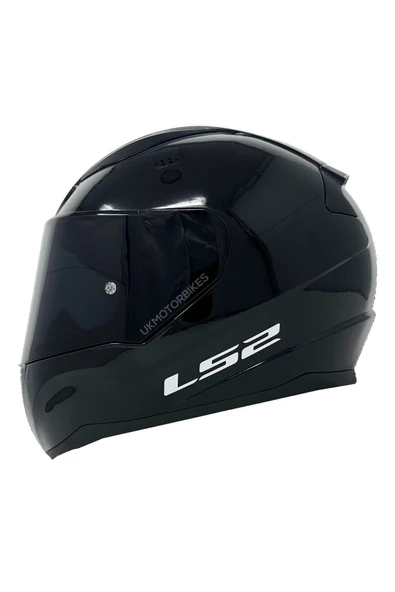 LS2 Rapıd 2 Parlak Siyah Fullface Motosiklet Kaskı Siyah Camlı