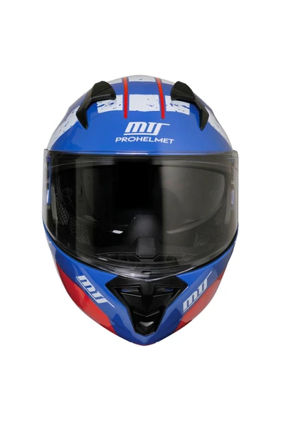 MTS M966 GÜNEŞ VİZÖRLÜ ÇENE AÇILIR MOTOSİKLET KASKI MAVİ - 2