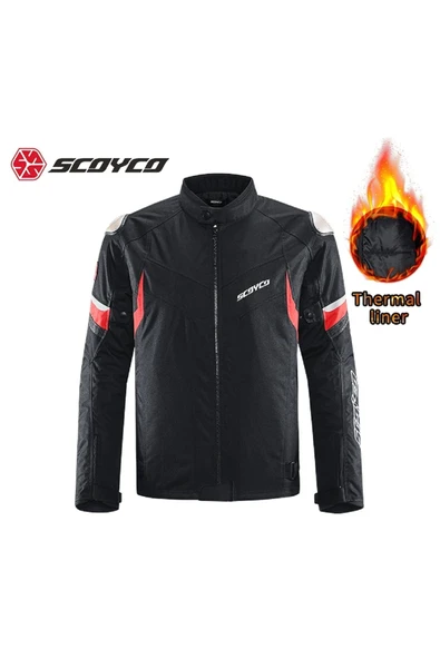 Scoyco JK176 WATERPROOF 4 MEVSİM MOTOSİKLET MONTU SİYAHKIRMIZI - 2