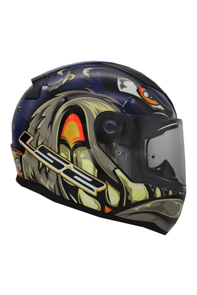 LS2 Rapıd 2 Spox Kapalı Kask Kırmızı - Resim 4