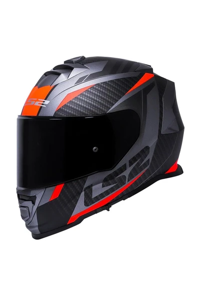 LS2 Storm 2 Racer Full Face Motosiklet Kaskı Şeffaf Siyah Vizörlü - 2