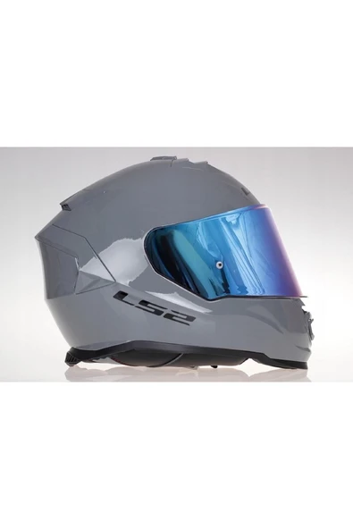 LS2 Storm 2 Nardo Gri Kapalı Motosiklet Kaskı Mavi Camlı - 3