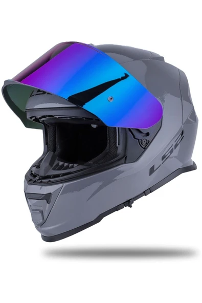 LS2 Storm 2 Nardo Gri Full Face Motosiklet Kaskı Gökkuşağı Camlı - 2