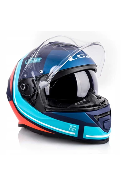 LS2 Storm 2 Slant Full Face Motosiklet Kaskı Şefaf Camlı - 2