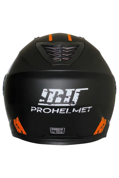 MTS M-966 Çeneaçılır Motosiklet Kaskı Turuncu - 4