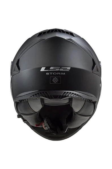 LS2 Storm 2 Mat Siyah Kapalı Motosiklet Kaskı Gri Camlı - 3
