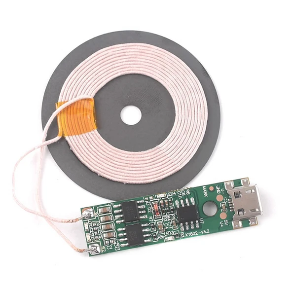 Kablosuz Şarj Modülü  5W 1A Mobil Akıllı Telefon Oyuncak Pil Şarj Transmiter Micro Usb Samsung Apple XY602 - 6