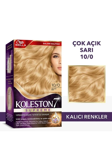 Koleston Supreme Saç Boyası 10/0 Çok Açık Sarı