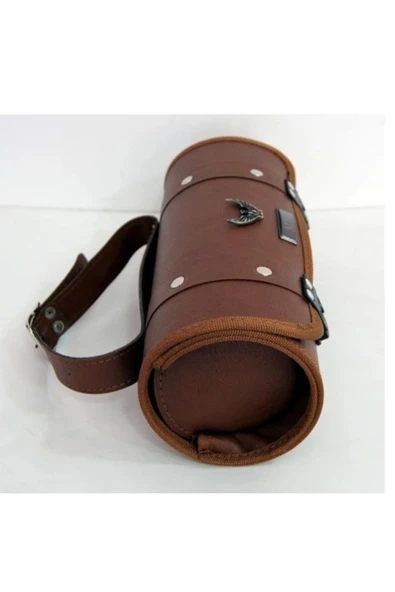 Prosev Kahverengi Mts Deri Sosis Çanta - Resim 2