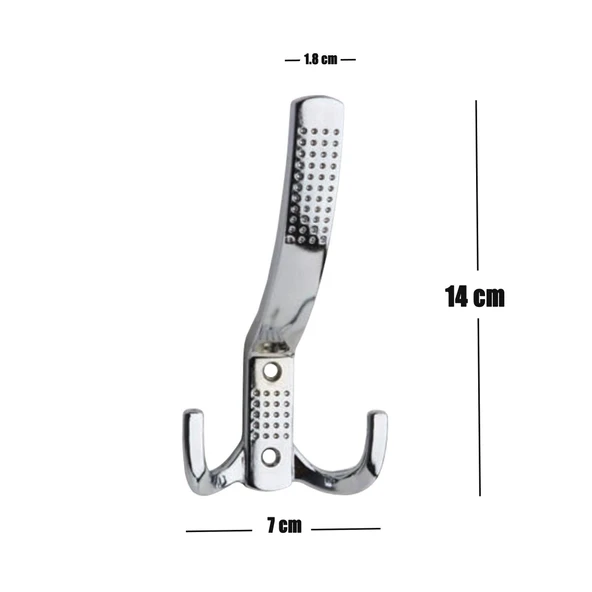 (5 ADET) Metal Krom Portmanto Mobilya Vestiyer Duvar Dolap Elbise Kıyafet Askısı Askılığı Askılık - 3