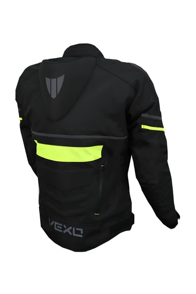 Vexo Calıfornıa 4 Mevsim Motosiklet Montu Siyah-Neon Sarı - Resim 3