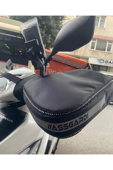 Scooter El Koruma Premium Elcik Rüzgarlık Içi Yünlü Su Geçirmez Reflektörlü
