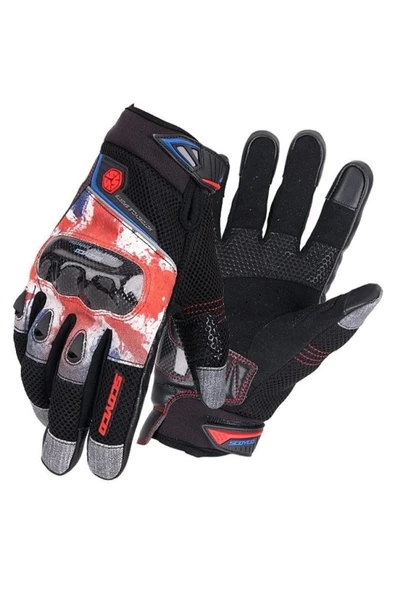 Scoyco Mc47 Korumalı Motosiklet Eldiveni Kırmızı