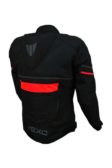 Vexo Calıfornıa 4 Mevsim Motosiklet Montu Siyah-kırmızı - 3