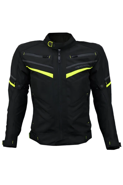 Vexo Calıfornıa 4 Mevsim Motosiklet Montu Siyah-Neon Sarı - Resim 2