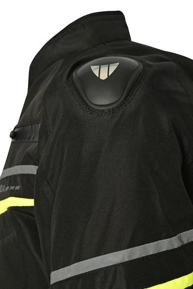 Vexo Calıfornıa 4 Mevsim Motosiklet Montu Siyah-Neon Sarı - Resim 4