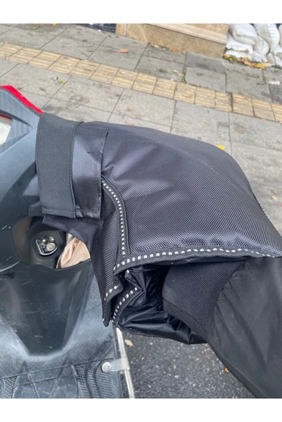 ASSGARDI COLLECTION Yeni Activa-S Scooter El Koruma Premium Elcik Rüzgarlık Içi Yünlü Su Geçirmez Reflektörlü - 4