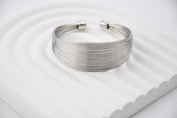 316 L İthal Kararmaz Kadın Çelik Bileklik ürün görseli 1