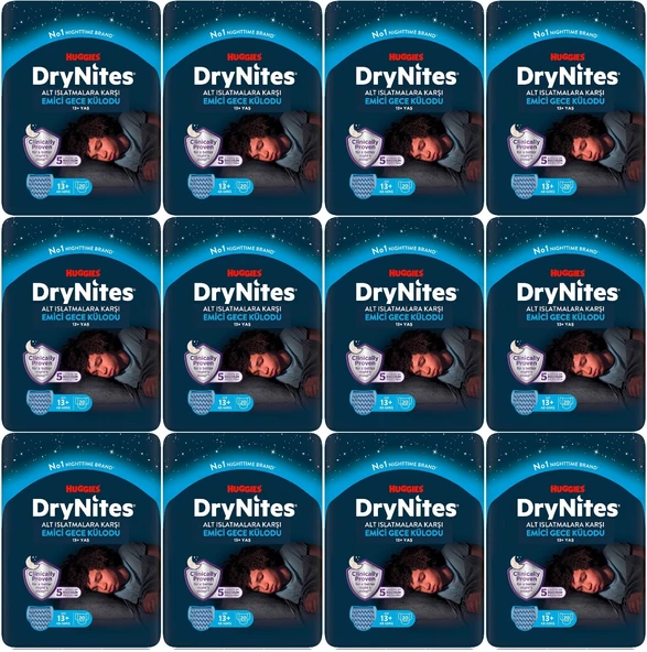 Drynites Emici Gece Külodu/Külot Bez Erkek 13+ Yaş (48-60KG) X Large 240 Adet Mega Pk (12PK*20)