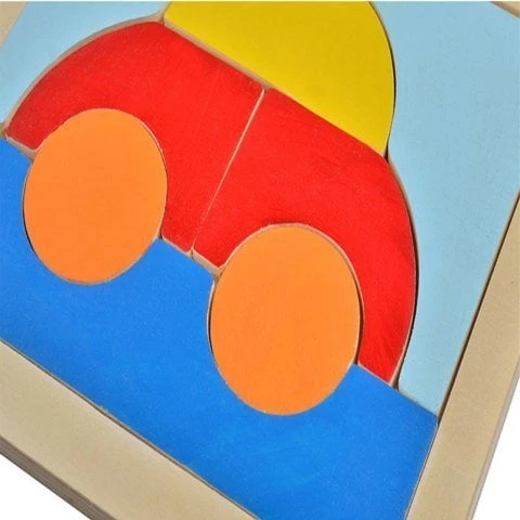 Happy Junior Montessori Eğitici Renkli Oyuncak Bul-Tak Araba - 5