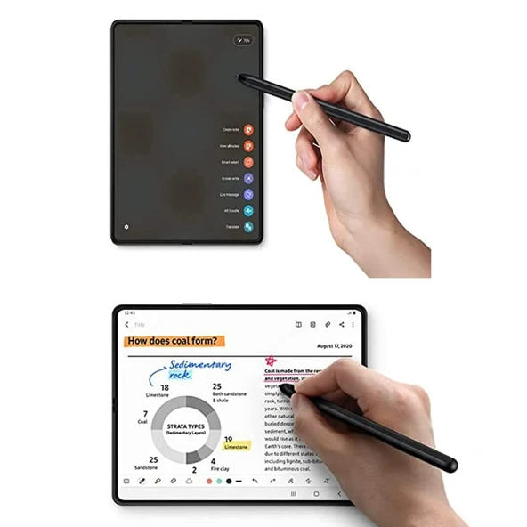 Samsung Galaxy Z Flip 4 Uyumlu S Pen Dokunmatik Stylus Kalem ve Yedek Uç - 7