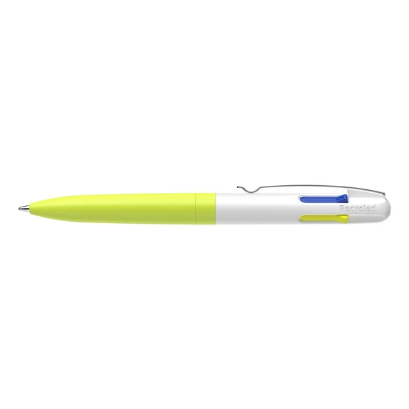 Schneider Take 4 Neon Fonksiyonlu Tükenmez Kalem 1.0 mm 4 Renk Sarı-Beyaz Gövde 138125 - 3
