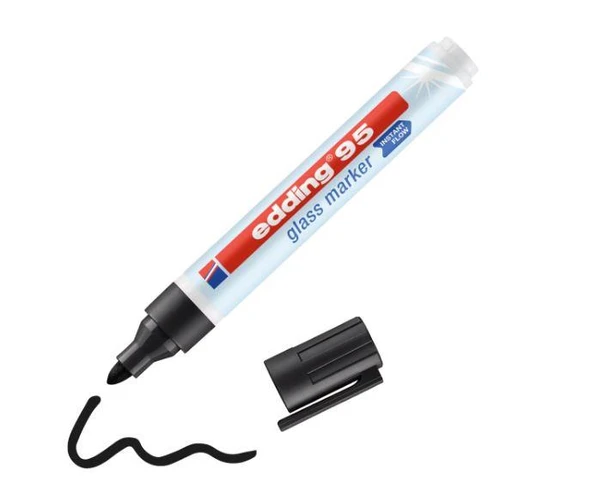 EDDING CAM YAZI TAHTASI KALEMI MAVI 95 ürün görseli