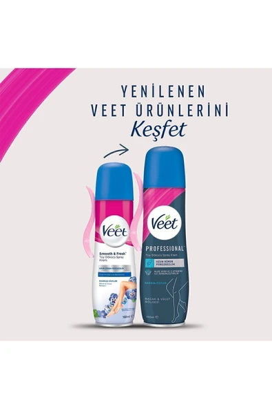 Veet Tüy Dökücü Krem Sprey Hassas Ciltler İçin 150 ml 2 Adet - 6