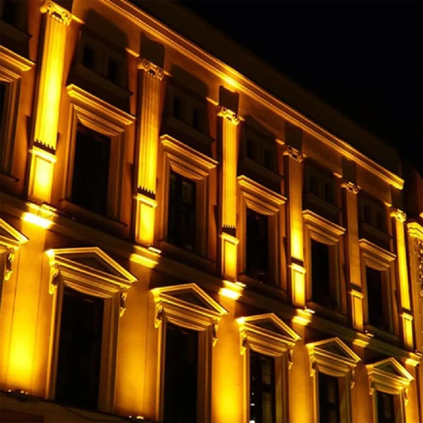 Sıva Altı Wallwasher lüks dekoratif ışık show gösteri aydınlatma açık alan enerji tasarruflu Doğa Beyaz LED A-1104 395mm x 90mm 12W - 7