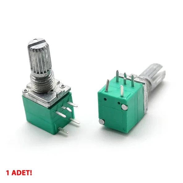 5 Pin 10kohm Potansiyometre B10K Anahtarlı Pot  Tırtıklı 15mm Döner Ayarlanabilir Direnç Ses Parlaklık Voltaj Ayarı Amfi Anfi Araba Teyp Güç Kaynağı Test Ölçme - 7