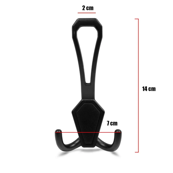 Metal Siyah Portmanto Mobilya Vestiyer Duvar Dolap Elbise Kıyafet Askısı Askılığı Askılık (5 ADET) - Resim 3