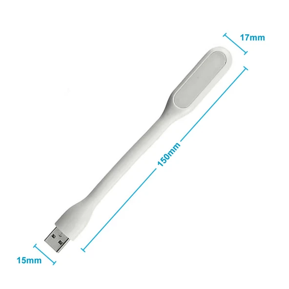 Usb Led Lamba 15cm Beyaz Renk Işık  Portatif Taşınabilir Gece Lambası Masa Aydınlatma Kamp Bilgisayar Laptop Powerbank Adaptör Araba