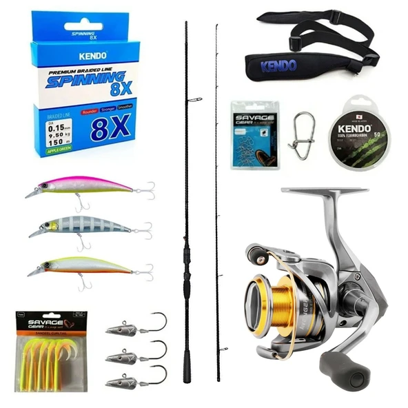 Yek Outdoor Profesyonel Okuma Spin Seti Okuma Psycho Stick Game 274cm Ex-Fast 15-40gr 2 Parça Olta Kamışı&Okuma Avenger AV-3000 6+1BB Olta Makinesi