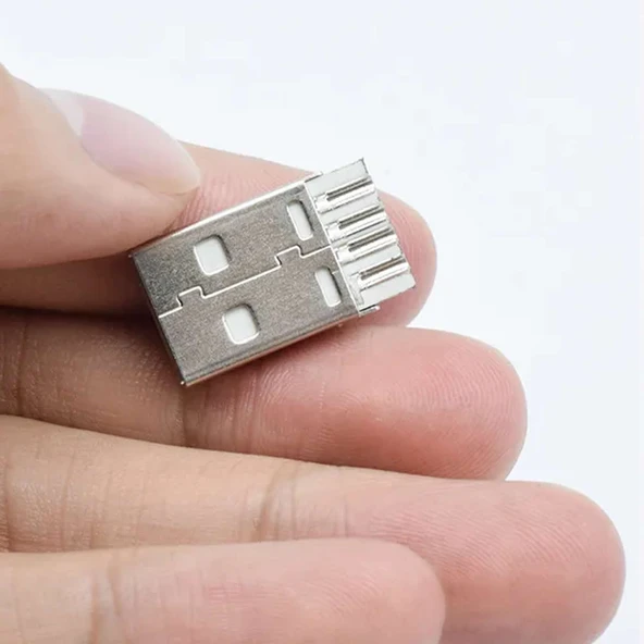 USB Type A Erkek Soket  Lehimlenebilir 4 Pin Diy Tip A Elektronik Devre Cihaz Usb 2.0 Port Haberleşme Konnektör Adaptör - Resim 2