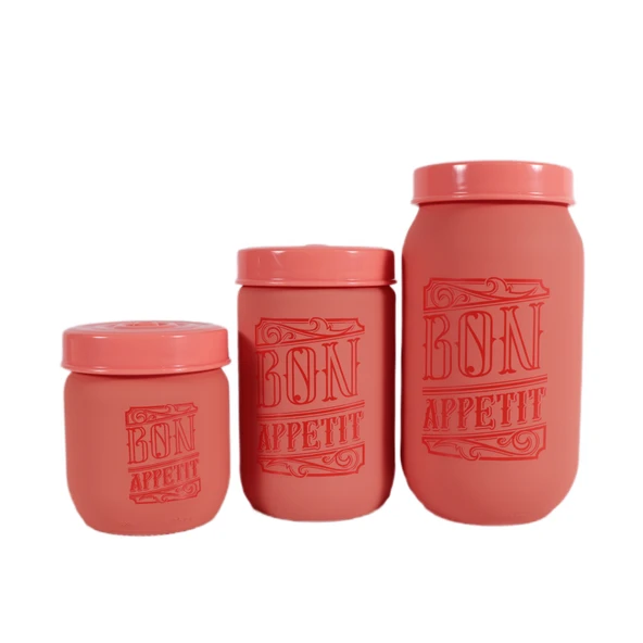 Herevin 171601-802 Desenli Kavanoz Seti 3'lü (425-660-1000 ml) - 5