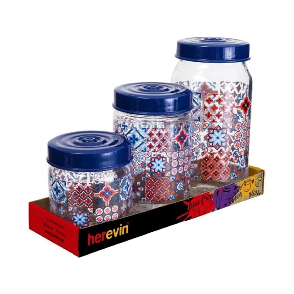 Herevin 139357-810 Mozaik Desenli Kavanoz Seti 3'lü (425-660-1000 ml) - 6