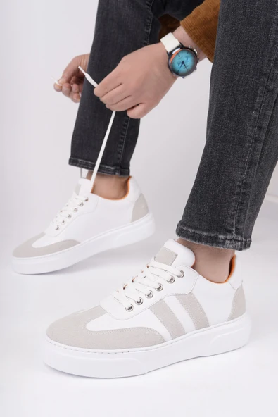 Muggo LOGAN Kalın Taban Bağcıklı Erkek Günlük Sneaker Spor Ayakkabı - 5