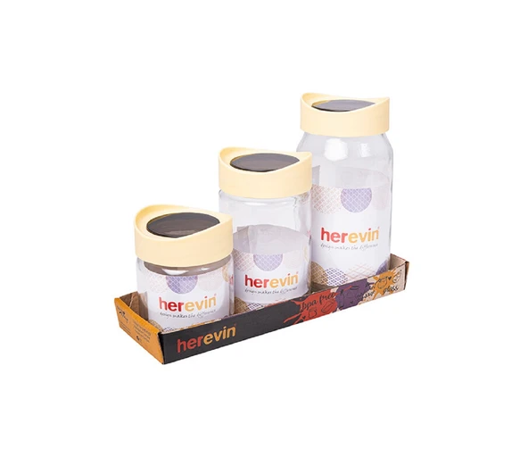Herevin 149378-482 Kavanoz Seti 3'lü (425-660-1000 ml) - 6