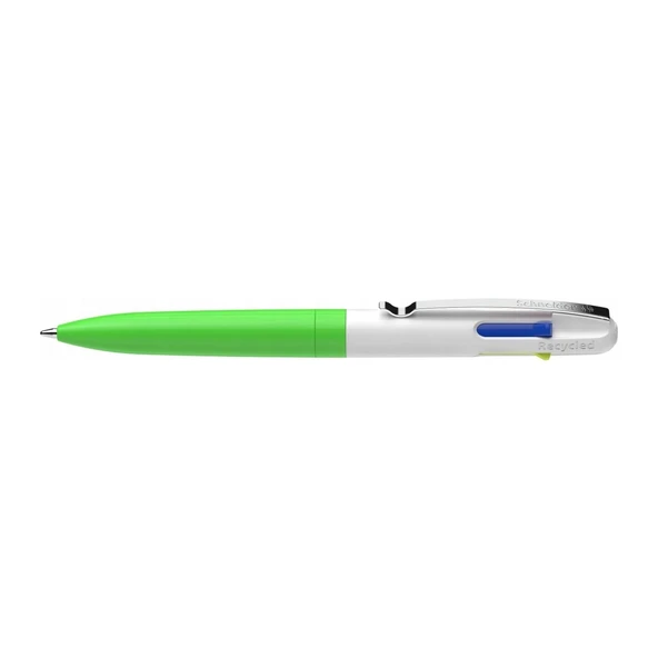 Schneider Take 4 Neon Fonksiyonlu Tükenmez Kalem 1.0 mm 4 Renk Yeşil-Beyaz Gövde 138124 - 3