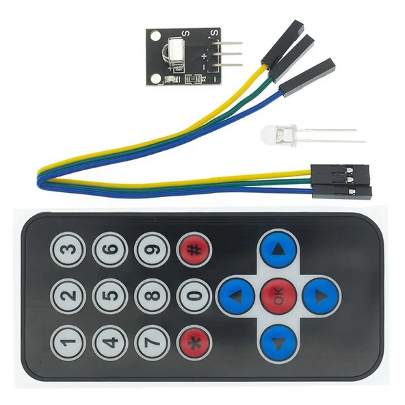 IR Alıcı Verici Kumanda Seti Kızıl Ötesi Kablosuz Uzaktan Alıcı Verici Ky-022 Receiver Televizyon Uydu Alıcı Klima Kontrol 1838 IR Led HX1838 - 3