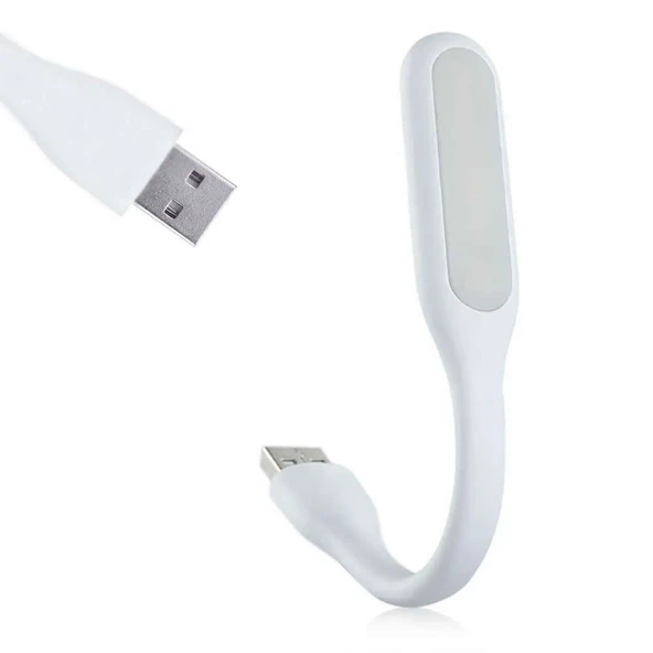 Usb Led Lamba 15cm Beyaz Renk Işık  Portatif Taşınabilir Gece Lambası Masa Aydınlatma Kamp Bilgisayar Laptop Powerbank Adaptör Araba - Resim 7