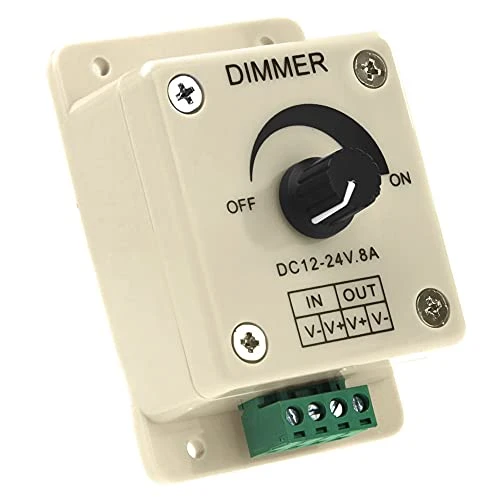 DC Dimmer 12V-24V LED Ayarlayıcı 5050 3528 LED Şerit için Manuel LED Dimmer 12-24V 8A Dc Dimmer - Resim 2