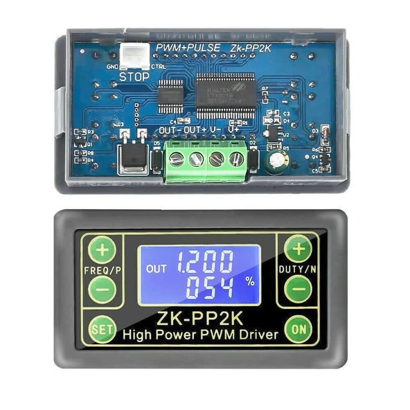 Panel Kutulu ZK-PP2K Kare Dalga Sinyal Jeneratörü  Çift Modlu 1 kanallı 1Hz-150KHz PWM Pulse Frekansı Ayarlanabilir Görev Döngüsü Gecikmeli Başlangıç - Resim 2