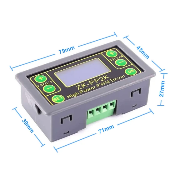 Panel Kutulu ZK-PP2K Kare Dalga Sinyal Jeneratörü  Çift Modlu 1 kanallı 1Hz-150KHz PWM Pulse Frekansı Ayarlanabilir Görev Döngüsü Gecikmeli Başlangıç - Resim 8