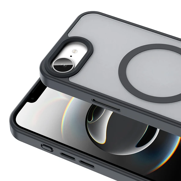 Apple iPhone 16E Kılıf M-safe Şarj Özellikli Mat Arka Yüzey Zore Sio Kapak - 2