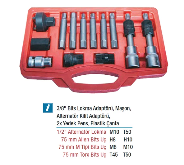 Nt Tools Alternatör Sökme - Takma Somun Seti  NTA 8040