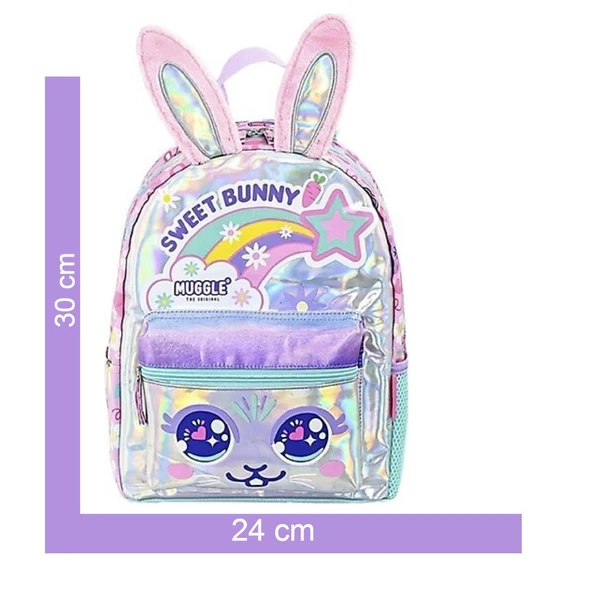 Muggle 2 Bölmeli Bunny Anaokulu Sırt Çantası Turkuaz (MU-9099) - 2